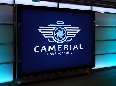 Camerial - Aerial Photography Logo aerial photography agency brand identity branding camera logo drone logo drone photography personal branding photo studio photographer logo photography logo