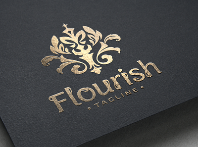 Flourish - Luxury Logo beauty logo beauty salon boutique logo brand identity branding elegant logo fashion brand florist logo jewelry logo luxury logo personal branding real estate spa logo