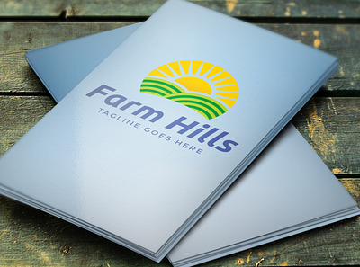 Farm Hills Logo Branding agriculture logo brand identity branding eco green eco logo farm logo gardening nature logo organic personal branding