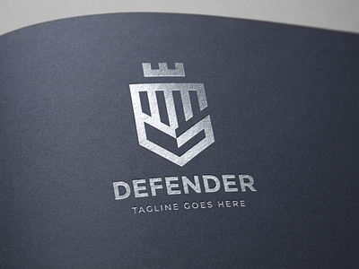 Defender - Security Logo brand identity branding crest logo finance logo insurance logo investment logo personal branding security logo shield logo tech logo