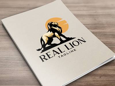 Real Lion Logo Template agency logo brand identity branding classy logo company logo corporate identity elegant logo lion logo logo template luxury logo personal branding real estate