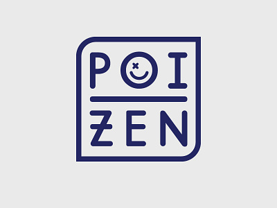 POIZEN branding logo mockup poizen smiley zen