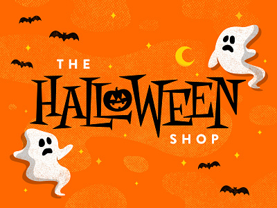 Halloween Illustration animation app art branding design flat halloween hand lettering minimal texture typography ui ux vector web wesite