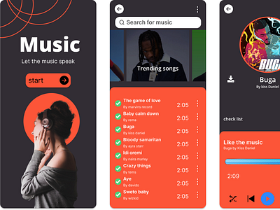 Music App design