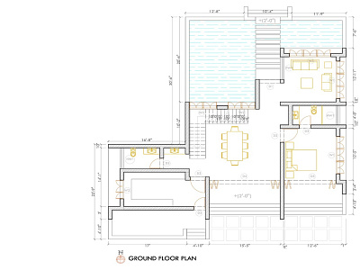 Plan of Duplex house_2d drawing