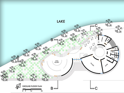 Project of an Art Gallery_2d Drawing 2d design 2d drawing 2d floor plan architectural design architectural floor plan architecture art exhibition center art gallery art gallery design autocad backyard entrance design floor plan graphic design illustration