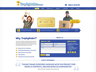 Trophy Makers design website