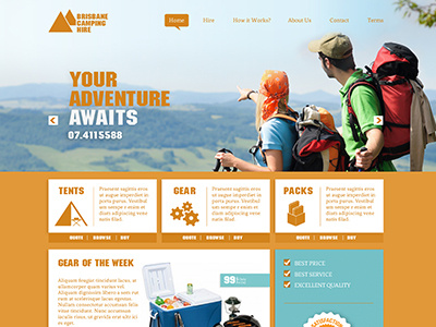 Brisbane Camping Hire [2] and branding design website