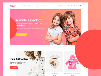Fashion Kids - Magento Template child clothes design fashion kids magento template