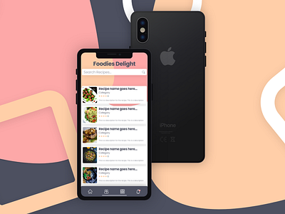 Foodies Delight - Concept Recipe App