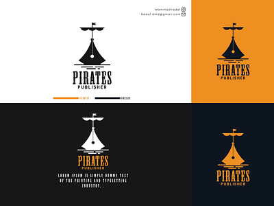 PIRATES PUBLISHER LOGO DESIGN branding design graphic design illustration logo typography vector