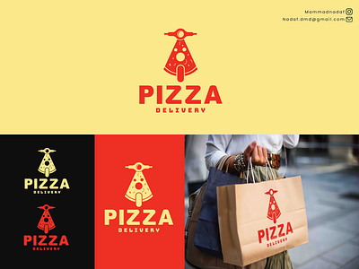 PIZZA DELIVERY LOGO DESIGN app branding design graphic design illustration logo typography ui ux vector