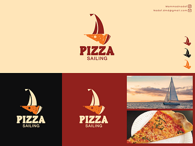 PIZZA SAILING LOGO DESIGN app branding design graphic design illustration logo typography ui ux vector