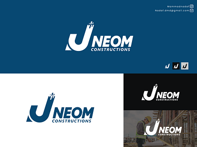 NEOM CONSTRUCTION LOGO DESIGN app branding design graphic design illustration logo typography ui ux vector