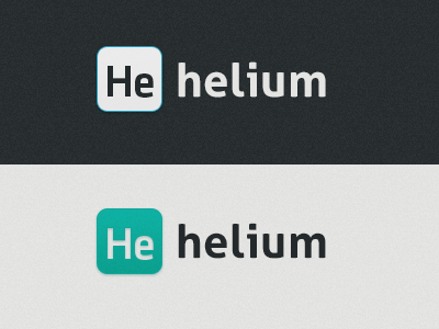 Helium logo concept: periodic table branding helium identity logo logotype startup