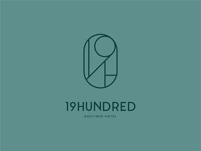 19HUNDRED Boutique Hotel 19h art deco boutique hotel green logo minimalist