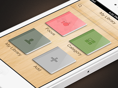 My library Ⅱ app concise green ios iphone ui