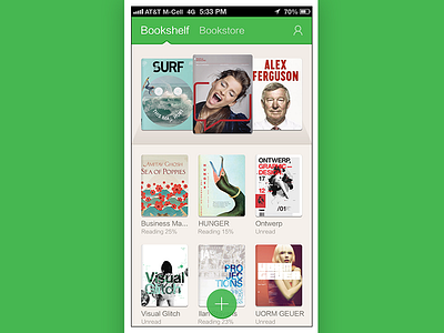 Home Page android app flat green ios ui