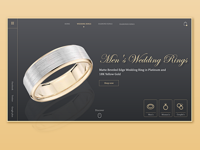 Wedding Ring landing page ring visual design website website concept wedding