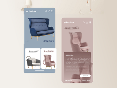 Furniture Mobile UI buy design furniture furniture app mobile ui