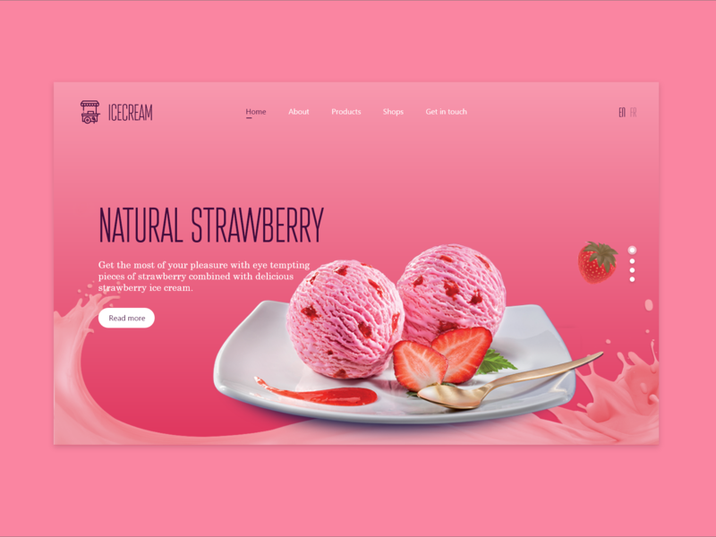 ICE CREAM - WEBSITE by Muthukumar on Dribbble