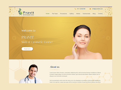 Pravit Skin Care adobe xd landing page visual design website