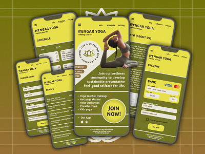 Yoga Mobile Website app design designer mobile mobilesite site ui ux web website yoga
