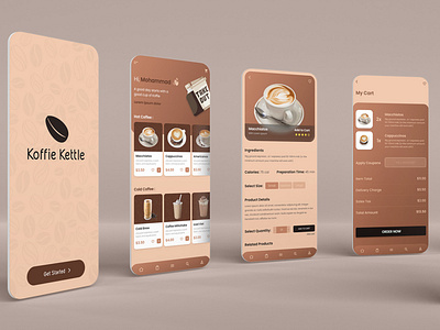 Koffie Kettle - Mobile App - UI Design