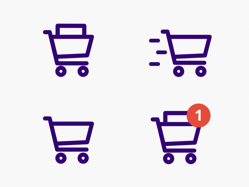 Shopping cart icon animation [Lottie File] by Mie Nakae on Dribbble