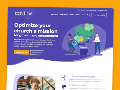 easyTithe Website Redesign and Rebrand