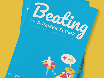 Beating the Summer Slump eBook Cover design digital illustration ebook flat illustration layout vector