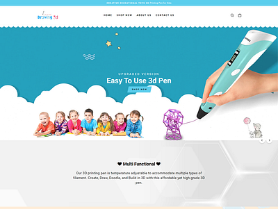 Shopify one product store animation branding design ecommerce ecommerce website logo shopify store ui web design
