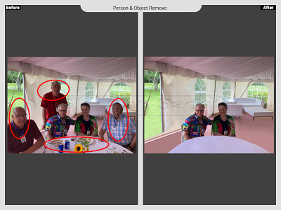 Remove unwanted objects or peoples from photo person removal service