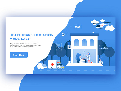 Medical Logistics blue character clean design flat health illustration logistics medical ui vector web