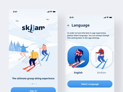 Language Selector for Ski App