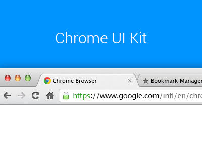 Chrome UI Kit v.2 browser chrome kit psd template ui