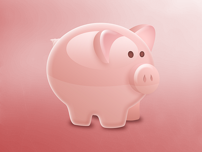 Vector Piggy animal farm icon illustration pig vector