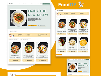 FoodDY Restaurant Website and Landing page