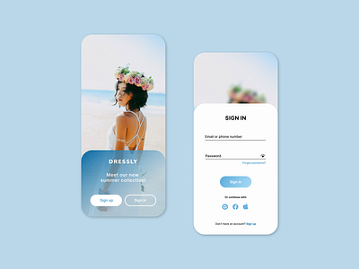 Daily UI Challenge – #001 Sign in app daily ui daily ui 001 daily ui challenge design login mobile app sign in sign in screen sign up ui