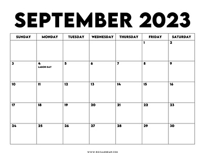 September 2023 Calendar with Holidays