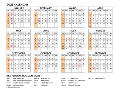 2023 Calendar Printable One Page by Victoria R. Leeds on Dribbble