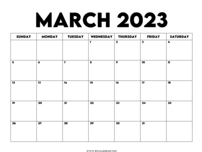 March 2023 Calendar Printable by Victoria R. Leeds on Dribbble