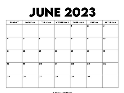 June 2023 Calendar PDF 2023 calendar calendar