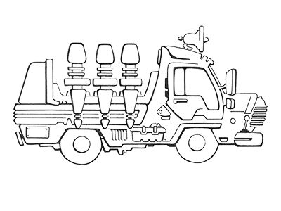 Graphics — Ice Cream Truck 02 Inking concept ink inking pencil sketch vehicle design