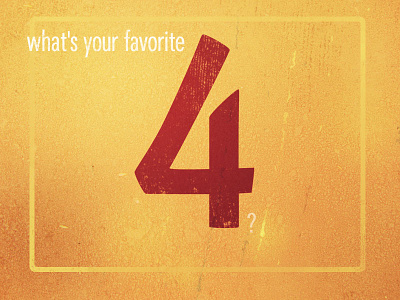 Playoff — What's you favorite 4 ? font numbers playoff texture type design woodtype