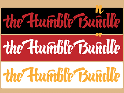 Calligraphic Logo — the Humble Bundle brush pen brush script calligraphy logo design