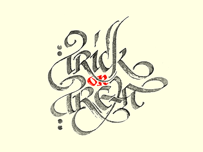 Calligraphy — Trick or Treat calligraphy enlarged pilot parallel pen 3.8mm