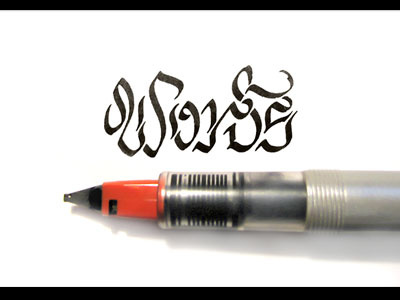 Calligraphy — Words calligraphy enlarged pilot parallel pen 1.5mm tools