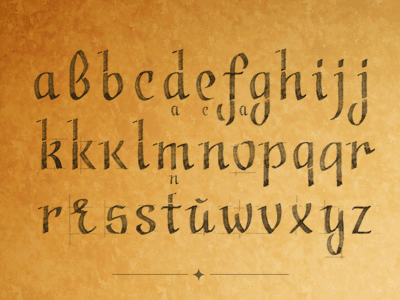 Calligraphic Font Ductus — Straight