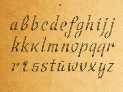 Calligraphic Font Ductus — Italic